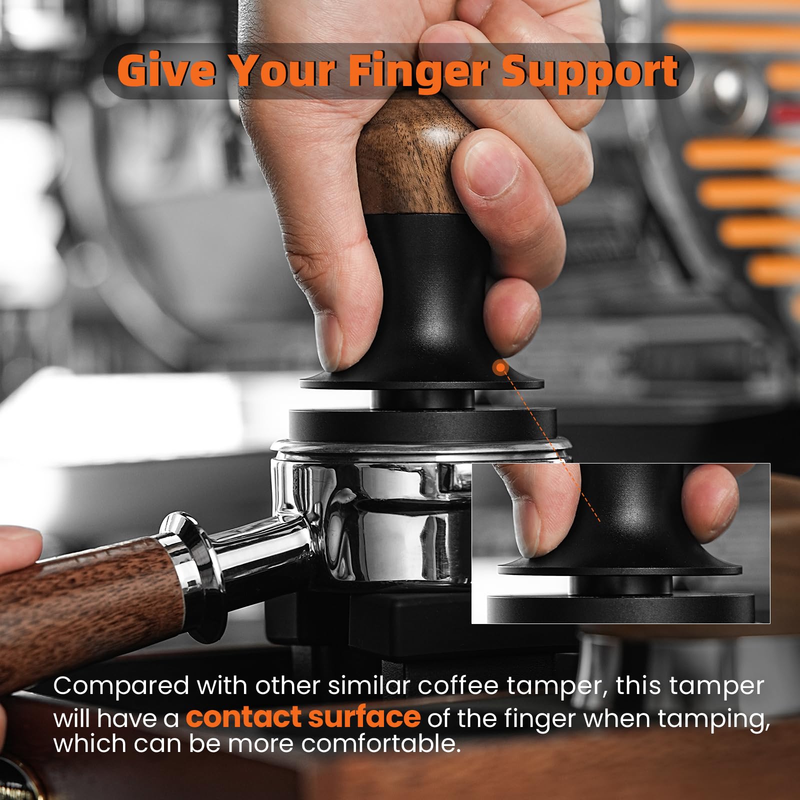 MHW-3BOMBER 53mm Espresso Coffee Tamper & WDT Espresso Distribution Tool Adjustable Range - Image 3
