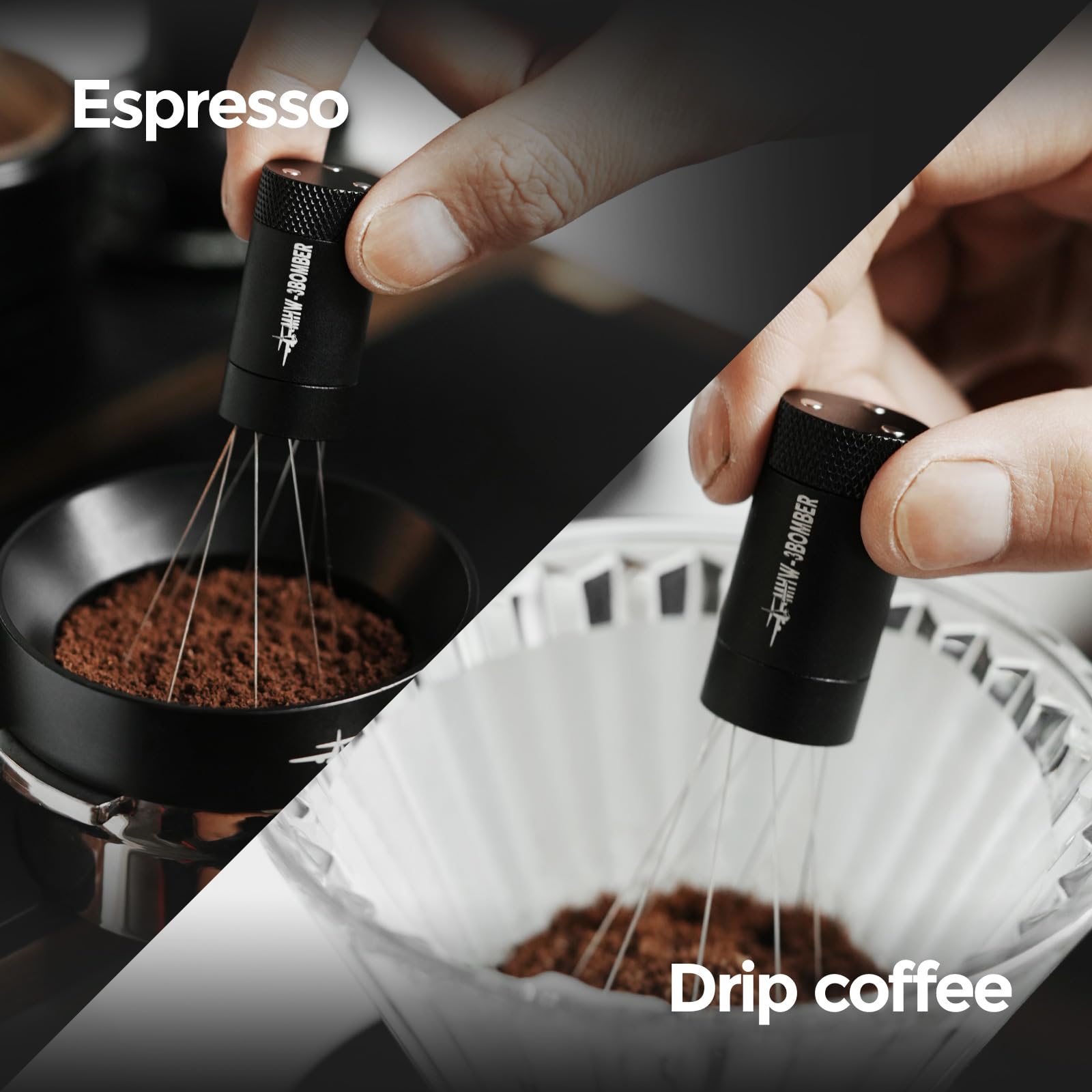 MHW-3BOMBER 53mm Espresso Coffee Tamper & WDT Espresso Distribution Tool Adjustable Range - Image 9