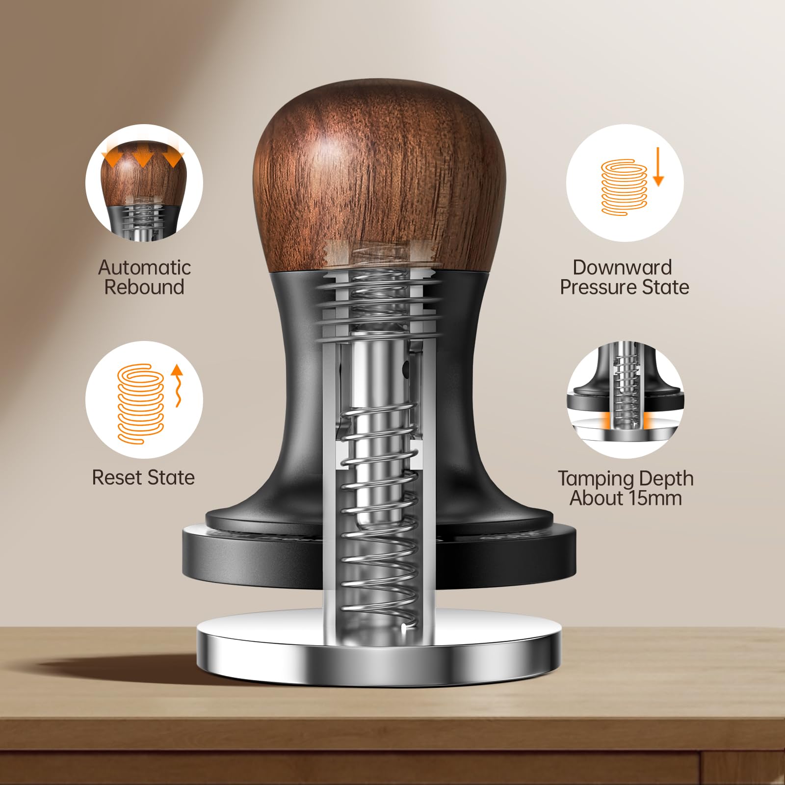 MHW-3BOMBER 54mm Espresso Tamper and Puck Screen - Image 8