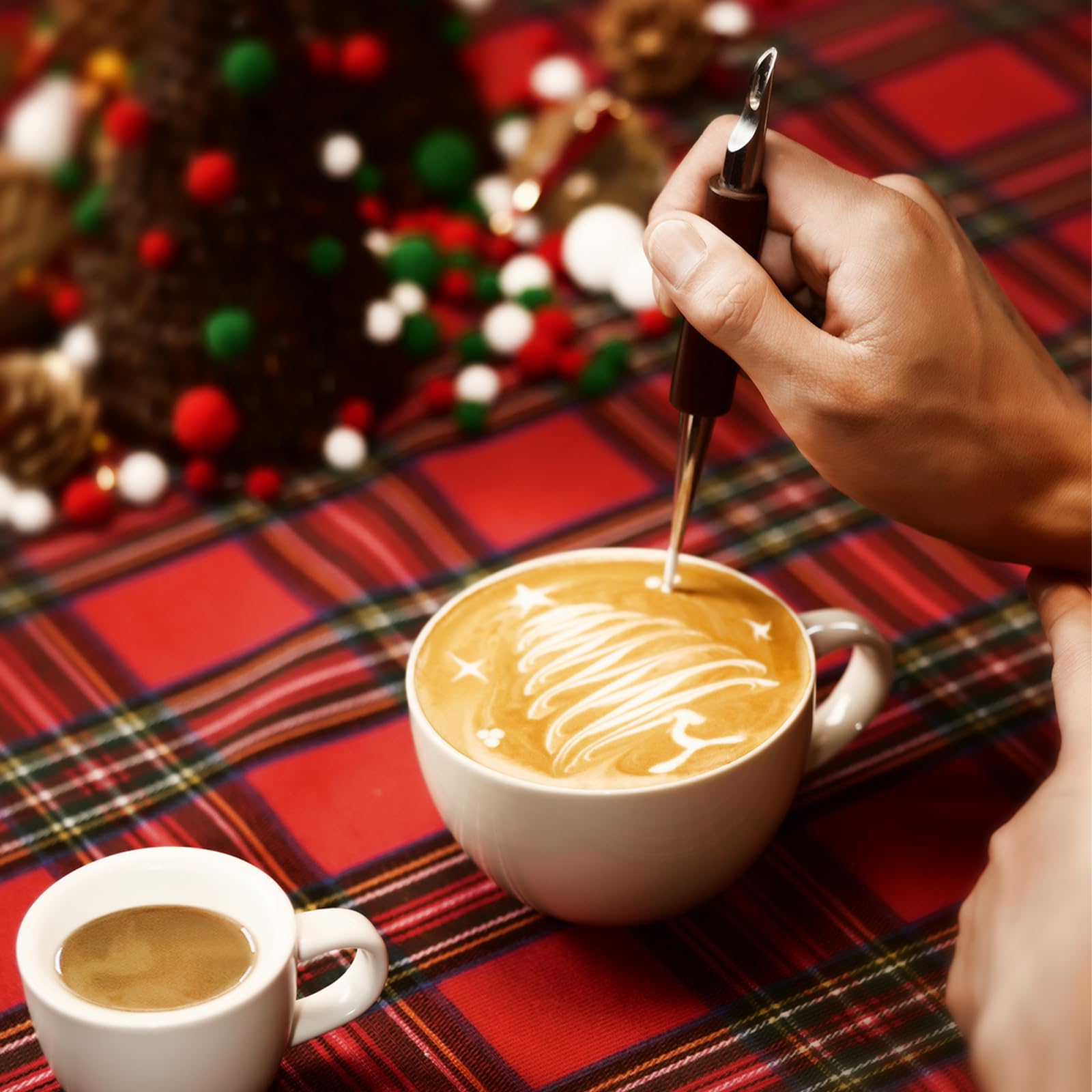 MHW-3BOMBER Latte Art Pen for Barista, Rosewood Coffee Art Pen for Latte, Cappuccino, Macchiato, Espresso Art Tool Barista Gift, CN5400R - Image 6