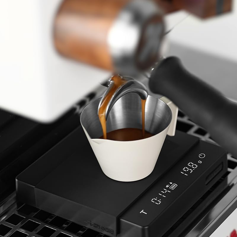 MHW-3BOMBER Mini Coffee Scale with Timer,Rechargeable Espresso Scale with Gravity Sensing,2kg/0.1g Precision Scale for Espresso&Pour-Over Coffee,Portable Digital Kitchen Scale,Black ES6029B-OS - Image 7