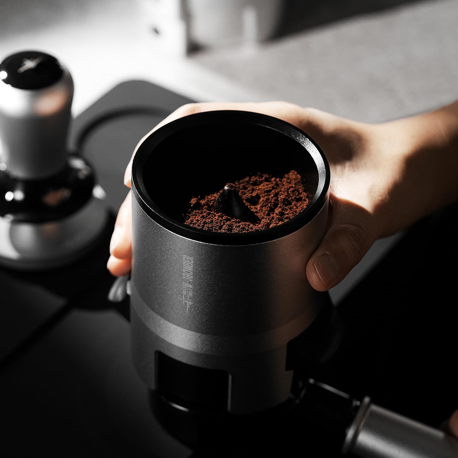 MHW-3BOMBER SE Pro Espresso Shaker Funnel 58mm Coffee Dosing Cup, Espresso Powder Receiver Cup, Black DR5566-OS - Image 5